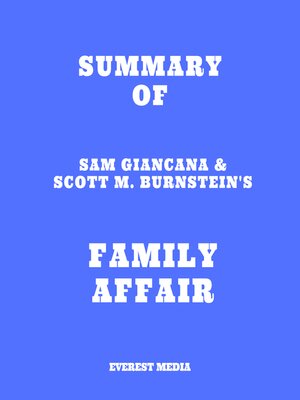 cover image of Summary of Sam Giancana & Scott M. Burnstein's Family Affair